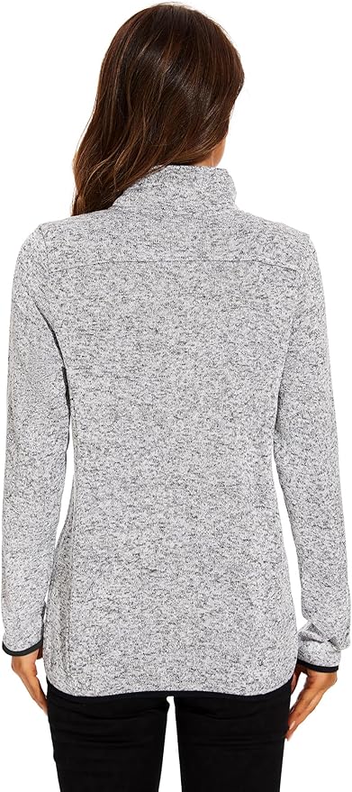 COZZYON Women Fleece Zip Up Jacket Light Sweater Jacket