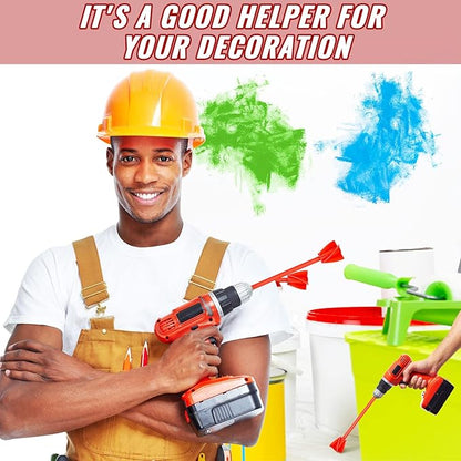 12 Pieces Paint Mixer Drill Attachment,Helix Paint Mixer Resin Drill Mixer Paint Stirrers Drill Attachment for 1 Gallon of Paint Epoxy Resin Silicone Jewelry Casting Molds (Red)