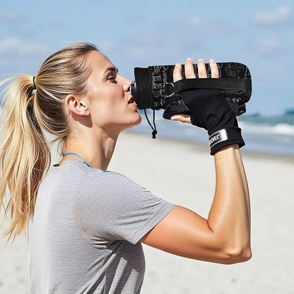 icolor Water Bottle Carrier Bag with Strap 25/32/40 oz Crossbody Bottle Holder with Phone Pocket Sling Sleeve Insulated Neoprene Water Bottle Pouch for Walking Travelling