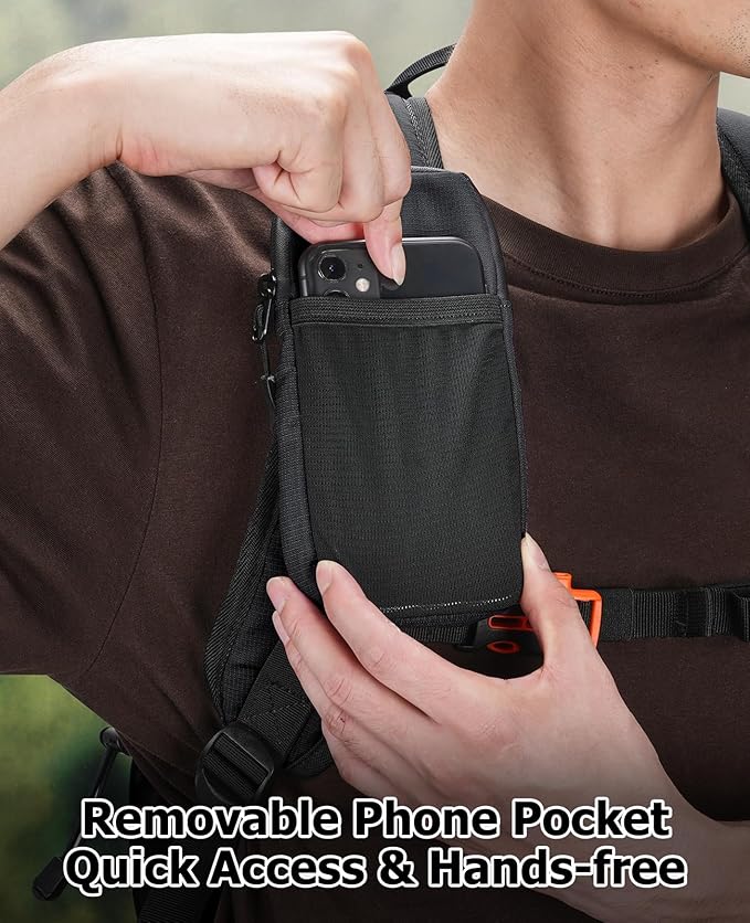 NOOLA Hydration Backpack with 3L Water Bladder, 22L Water Backpack for Hiking Cycling Running Biking, Lightweight Hiking Pack (Black)