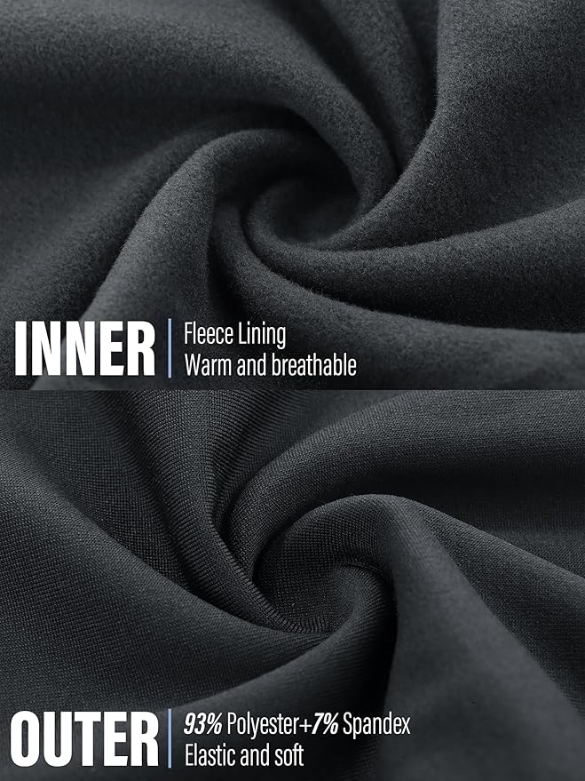 URATOT Men's Thermal Underwear Bottom Fleece Long Johns for Men Soft Warm Base Layer Thermal Pants for Cold Weather