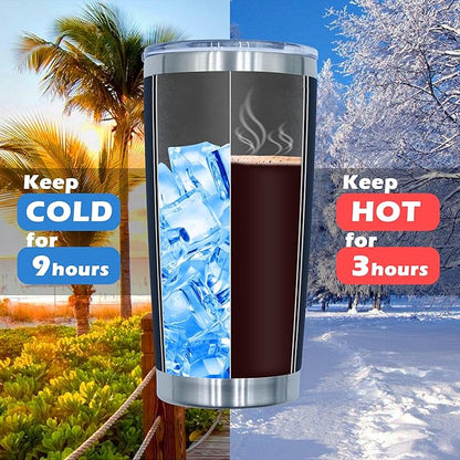 20oz Tumbler Bulk Stainless Steel Tumblers with Lid Vacuum Insulated Double Wall Travel Coffee Mug Powder Coated Tumbler Cup for Hot and Cold Drinks(Navy Blue, 1 pack)