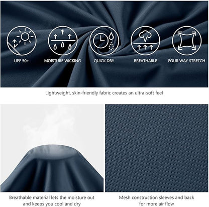 BASSDASH Fishing T Shirts for Men UV Sun Protection UPF 50+ Long Sleeve Tee T-Shirt