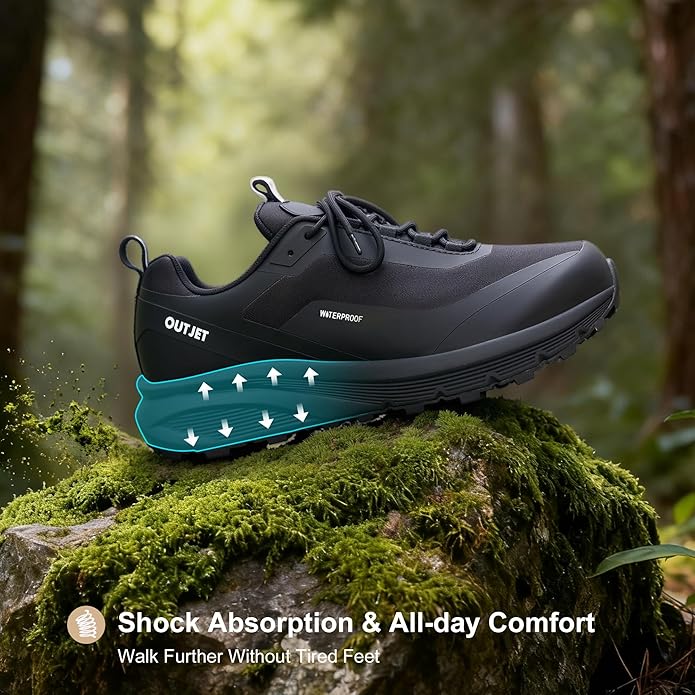 Waterproof Hiking Shoes for Men Lightweight & Breathable Walking Sneaker for All-Terrain Outdoor