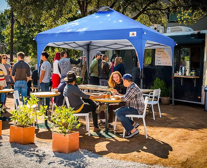 ABCCANOPY Outdoor Pop up Canopy Tent, 8x8 Instant Portable Canopy for Camping, Beach, Backyard, Sapphire Blue