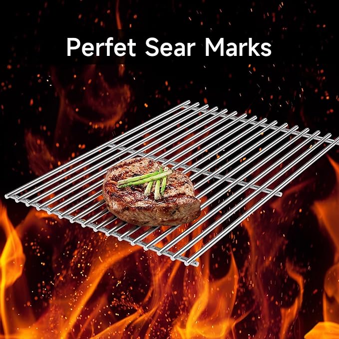 18.75" Grill Grates Replacement Parts for Weber Genesis II 300 and Genesis II LX 300 Series Gas Grills, Genesis II E&S 310 315 320 325 340, 66095, 304 Stainless Steel Cooking BBQ Grids