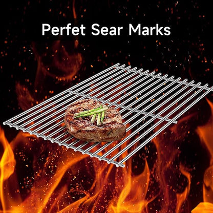 18.75" Grill Grates Replacement Parts for Weber Genesis II 300 and Genesis II LX 300 Series Gas Grills, Genesis II E&S 310 315 320 325 340, 66095, 304 Stainless Steel Cooking BBQ Grids