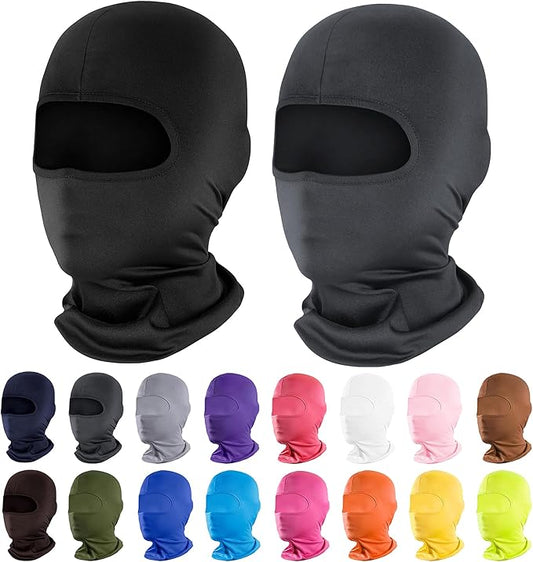 Pukavt 2 Pack 3 Hole Winter Knitted Mask, Full Face Cover Ski Mask Warm Balaclava for Skiing, Motorcycle, Snowboard