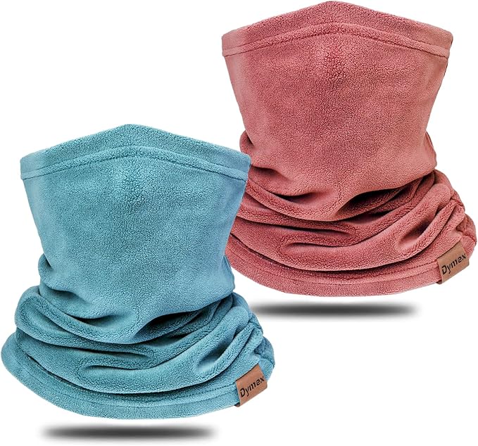 Neck Warmer Winter Neck Gaiter Face Mask Balaclavas for Women Men, Soft Fleece Face Cover Mask for Skiing Motorcycle-2 Pack