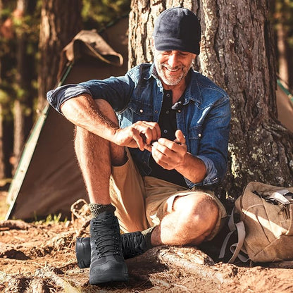 NORTIV 8 Men's Ankle High Waterproof Hiking Boots Outdoor Lightweight Shoes Trekking Trails Armadillo