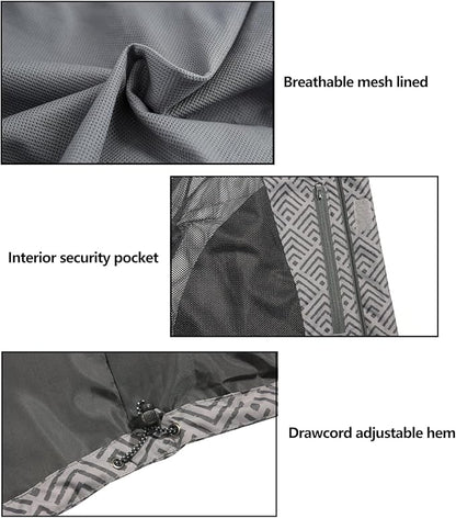 Little Donkey Andy Men's Waterproof Rain Jacket Outdoor Lightweight Rain Shell Coat for Hiking,Golf,Travel