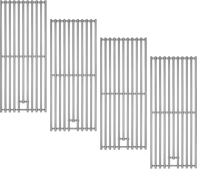 4 Pack High Process Electrolysis Heavy Duty 5/16" Rod BBQ Grill Grates Replacement Parts for Blaze Grill 3, 4, 5 Burner Blaze Grill Models,Fits For RCS Summerset Sizzler Grill Grates,18 x 7-3/8