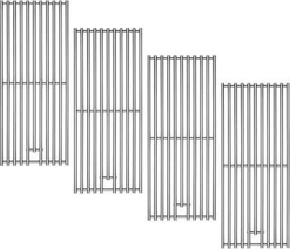 4 Pack High Process Electrolysis Heavy Duty 5/16" Rod BBQ Grill Grates Replacement Parts for Blaze Grill 3, 4, 5 Burner Blaze Grill Models,Fits For RCS Summerset Sizzler Grill Grates,18 x 7-3/8