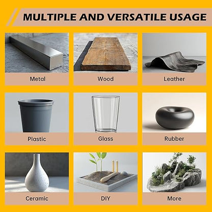 Metal Super Glue Liquid, Clear Instant Cyanoacrylate Adhesive for Metal Repair, All Purpose CA Glue for Shoe Ceramic Repair Plastic Leather Glass Wood Steel Pottery Porcelain Fletching Waterproof