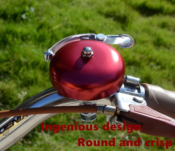 Classic Bell, Loud Crisp Clear Sound Bicycle Accessories for Adults Youths, Stylish Horn for Road and Mountain Bikes