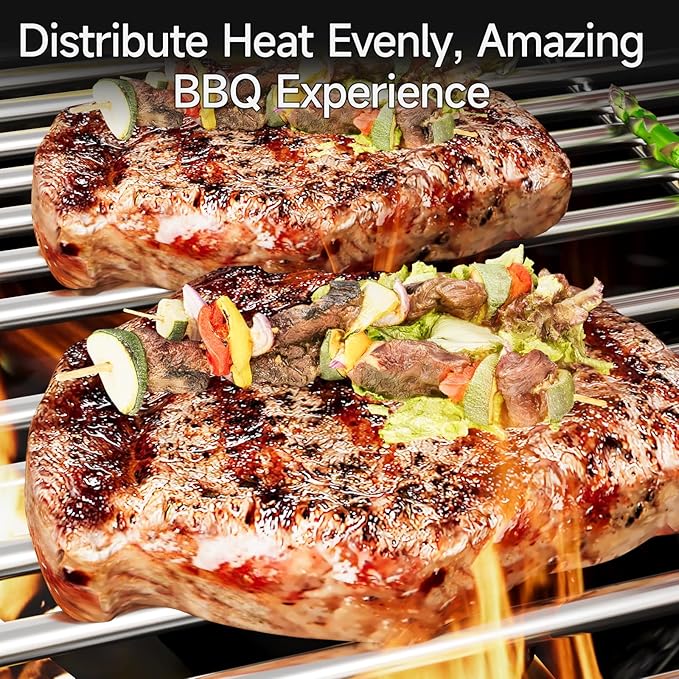 16 15/16" Stainless Steel Grill Grates Replacement for Charbroil 463344116 463343015 Gas2coal 463340516 463370516, Grill Grids for Char-Broil 463344116 463672416, G460-0500-w1, G530-b700-w1