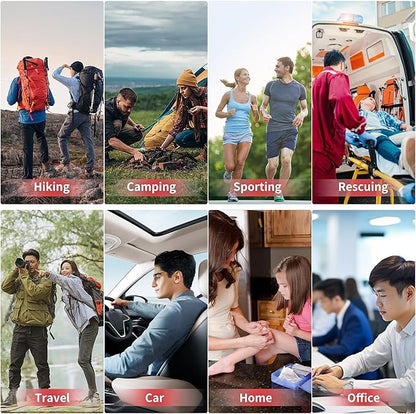 First Aid Kits - Emergency Medical Kit with 218 Pcs Medical Supplies, Sports First Aid Kits, Waterproof Trauma Kit for Car, Home, Businesses, Camping, Hiking, Adventure