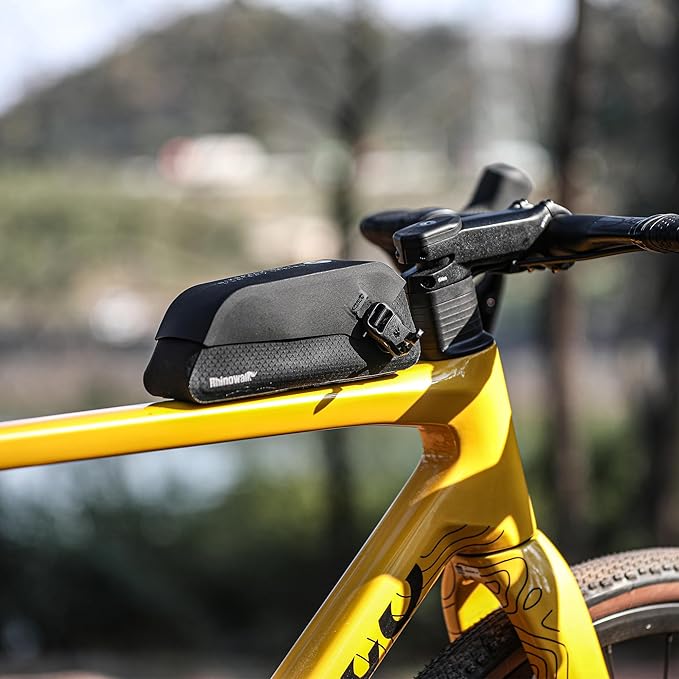 Rhinowalk Bike Top Tube Bag 0.6L Bike Frame Bag with Magnetic Flap Fully Waterproof and Stable Bicycle Frame Bag Bicycle Bag Professional Cycling Accessories for Mountain Road Bike-S