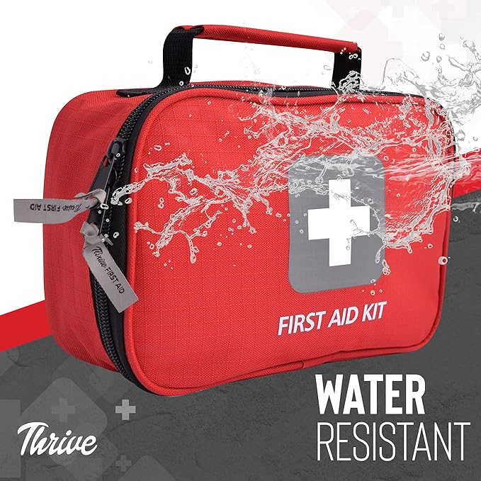 Thrive First Aid Kit (154 Pieces) - Family Safe First Aid Bag Packed w/Hospital Grade Medical Supplies – Emergency kit