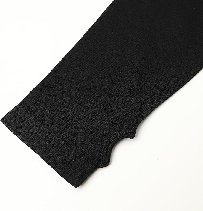 E4M Men’s Thermals Top and Bottom Set - Men’s Long Johns with Ski Mask, Black