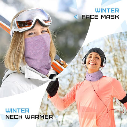 Winter Neck Gaiter Warmer, Soft Fleece Face Mask Scarf for Cold Weather Skiing Cycling Outdoor Sports