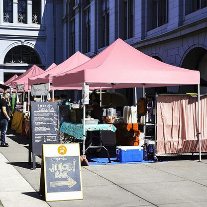 10x10 Pop Up Canopy Tent for Outdoor Commercial Instant Sun Shelter,Pink