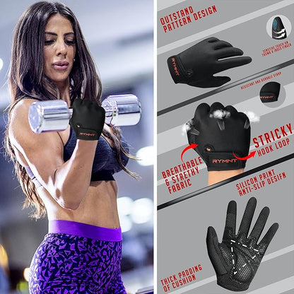 ZEROFIRE Workout Gloves for Women Men - Weight Lifting Gloves with Full Palm Protection & Extra Grip for Women Gym, Weightlifting, Weight Lift, Rowing, Exercise, Sport, Cycling