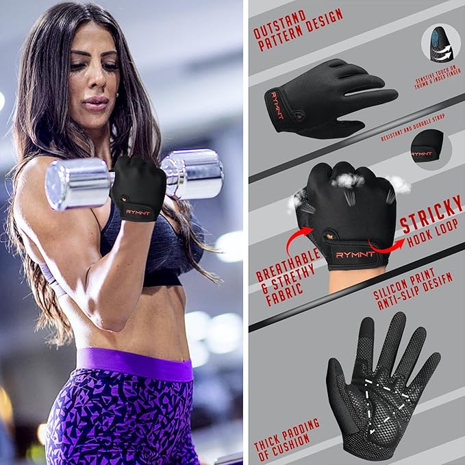 ZEROFIRE Workout Gloves for Women Men - Weight Lifting Gloves with Full Palm Protection & Extra Grip for Women Gym, Weightlifting, Weight Lift, Rowing, Exercise, Sport, Cycling