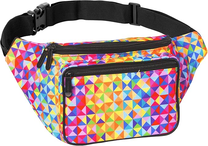 Rainbow Fanny Pack Belt Bag I Mens Fanny Packs for Women - Crossbody Bag Bum bag Waist Bag Waist Pack - For Halloween costumes, for Hiking, Running, Travel, Waterproof and more