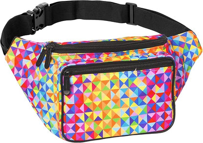 Rainbow Fanny Pack Belt Bag I Mens Fanny Packs for Women - Crossbody Bag Bum bag Waist Bag Waist Pack - For Halloween costumes, for Hiking, Running, Travel, Waterproof and more