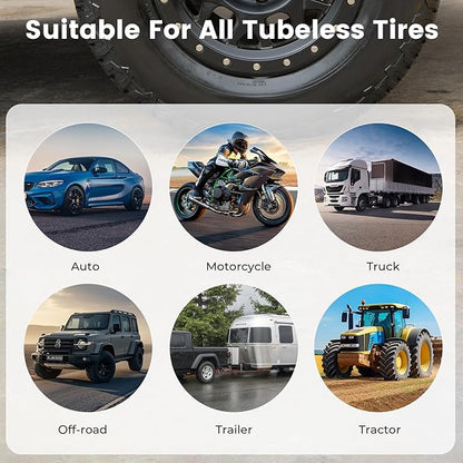 ETENWOLF Tire Repair Kit 42 Pcs, Heavy Duty Tire Plug Kit to Fix Punctures, Tire Repair Tool with Plugs for Car, Motorcycle, ATV, Jeep, Truck, Tractor, Grey