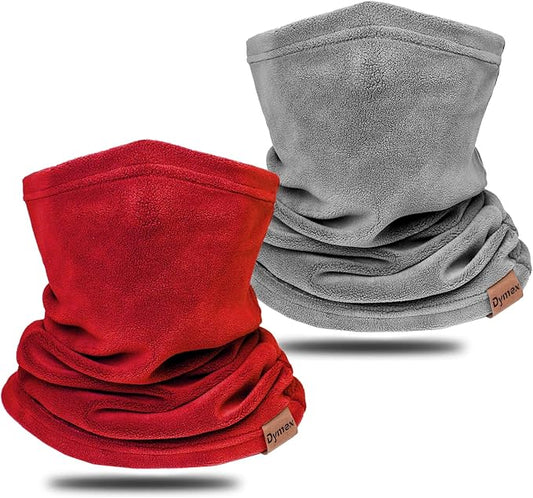 Neck Warmer Winter Neck Gaiter Face Mask Balaclavas for Women Men, Soft Fleece Face Cover Mask for Skiing Motorcycle-2 Pack