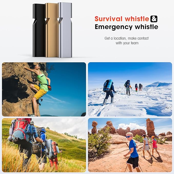 Braylin 3-Pack Emergency Whistles with Lanyard, Referee Whistle, Sports Whistles, Safety Whistle, Survival Whistle, Loudly Shrill, for Outdoor Sport, Various Competitions