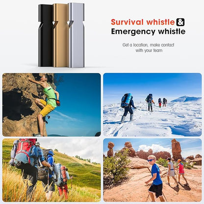 Braylin 3-Pack Emergency Whistles with Lanyard, Referee Whistle, Sports Whistles, Safety Whistle, Survival Whistle, Loudly Shrill, for Outdoor Sport, Various Competitions