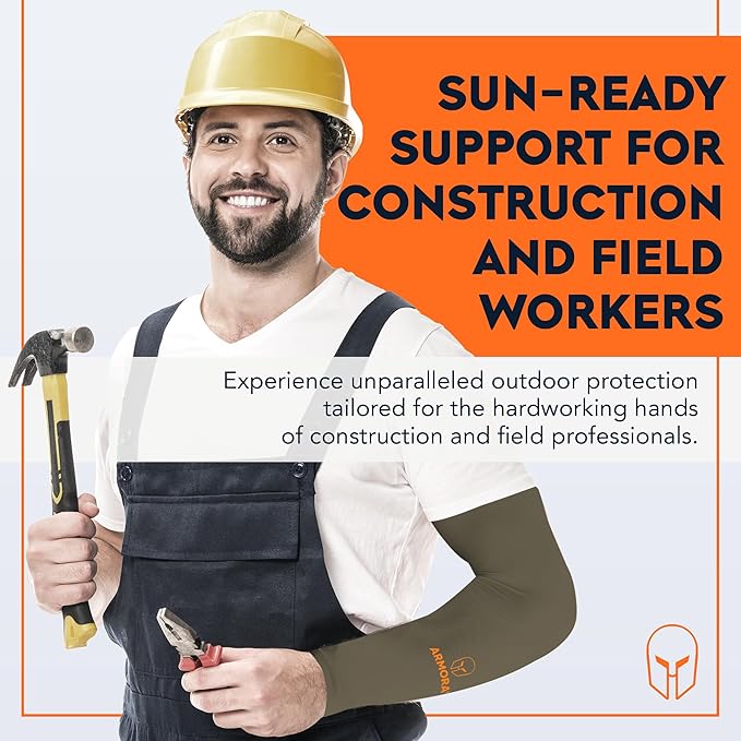 ARMORAY Arm Sleeves for Men or Women - Tattoo Cover Up - Cooling Sports Sleeve for Basketball Golf Football