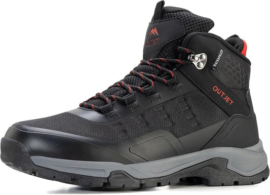 Men's Waterproof Hiking Boots Lightweight Breathable All-Terrain Outdoor Ankle Boots Trekking Hiking Shoes