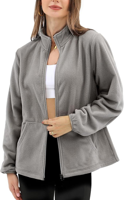 Argstar Women's Fleece Jacket with 6 Pockets (XS-2XL)