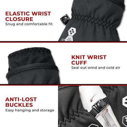 HANDLANDY Winter Gloves for Men & Women, Insulated Waterproof for Cold Weather, Thermal Glove for Cycling, Ski, Riding, Driving, Biking, Running