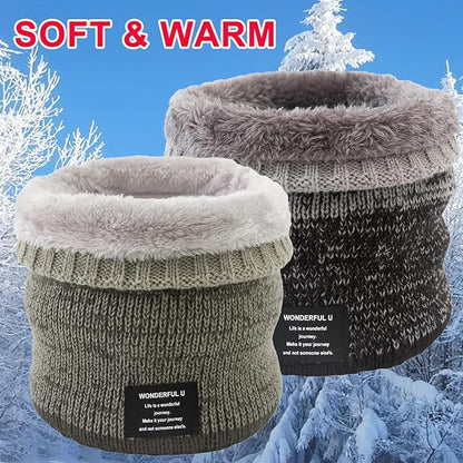 Winter Fleece Neck Warmer Mens Ski Mask Face Warmer Neck Gaiter Neck Scarf Women Thick Windproof 2 Pack