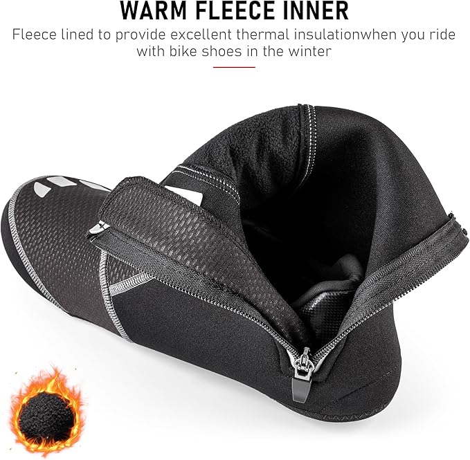 GEWAGE Cycling Shoe Covers -Warm Bike Shoe Covers - Windproof Mountain Road Cycling Overshoes - Cycling Shoe Cover for Men Women