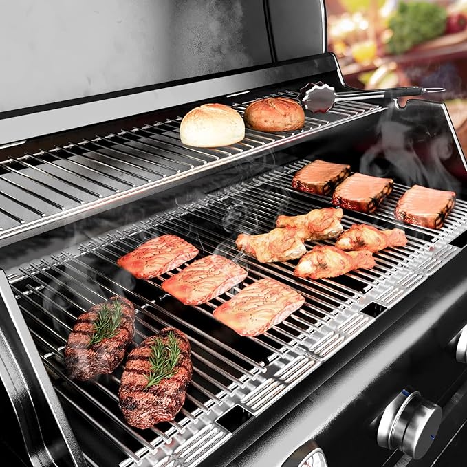 17’’ Stainless Steel Cooking Grates for Charbroil Commercial Infrared 463355220 463242516 463242515 463243016, Cooking Grids for Weber Spirit E/S-310, 320, 330, G466-0025-W1A Replacement Parts