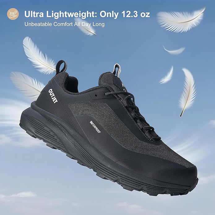 Waterproof Hiking Shoes for Men Lightweight & Breathable Walking Sneaker for All-Terrain Outdoor