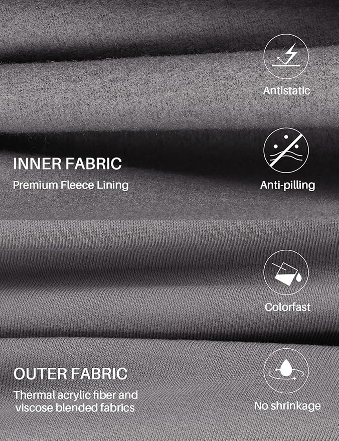 Thermal Underwear for Men: Micro-Fleece Lined Base Layer