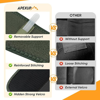 APEXUP Sweat Waist Trainer for Women and Men, Neoprene Waist Trimmer Belt Slimming Sweat Band with Removable Lumbar Support