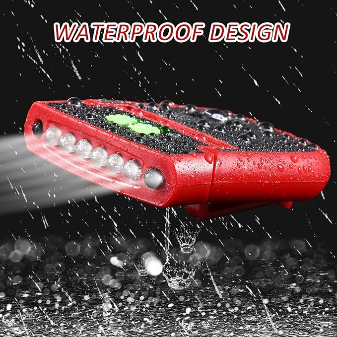 Mudder LED Clip on Cap Lights USB Rechargeable Cap Flashlight Clip Waterproof Ultra Bright Hat Flashlight Headlamp for Fishing Camping Hand Work