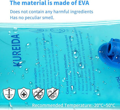 Hydration Bladder 2L-3L,Leak Proof Water Reservoir,BPA Free,Wide Opening, Military Water Bladder Combined with Hydration Backpacks for Biking Hiking Running Camping Climbing.