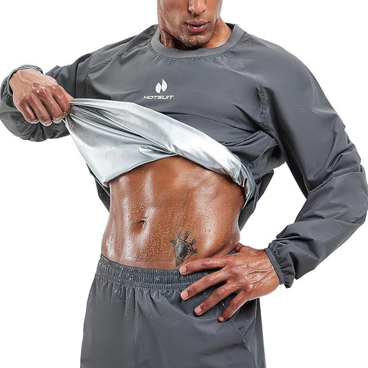 HOTSUIT Sauna Suit Men Anti Rip Sweat Suits Gym Boxing Workout Jackets