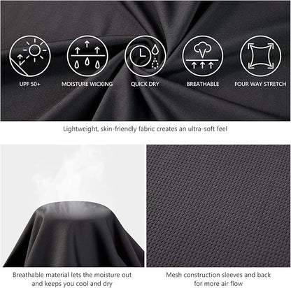 BASSDASH Fishing T Shirts for Men UV Sun Protection UPF 50+ Long Sleeve Tee T-Shirt