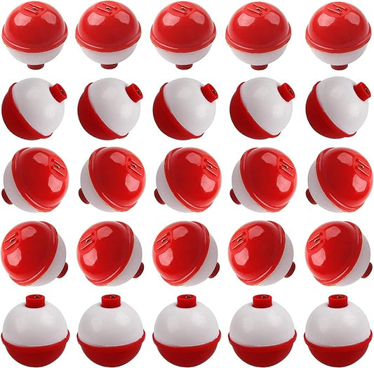 Snap on Float Bobbers Hard ABS Push Button Fishing Round Buoy Float Bobber