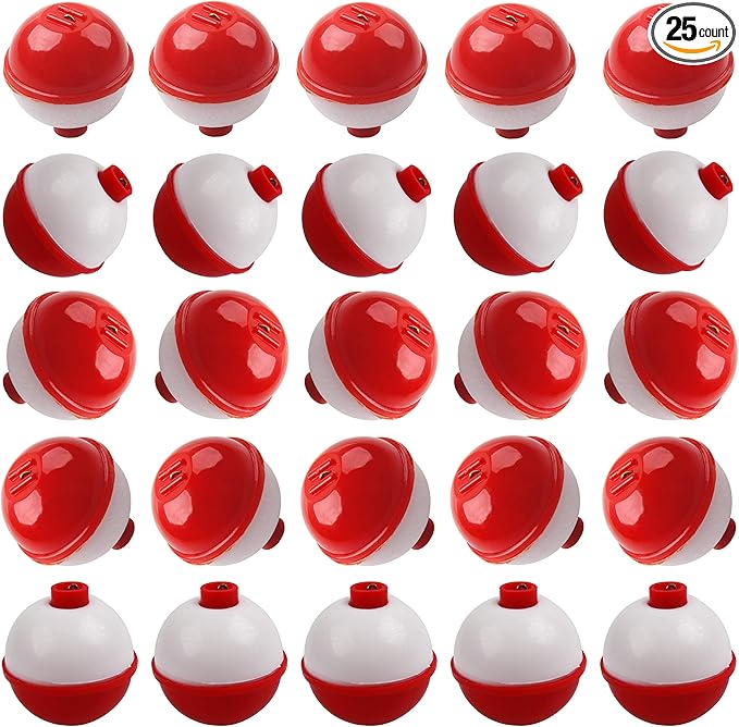 Snap on Float Bobbers Hard ABS Push Button Fishing Round Buoy Float Bobber